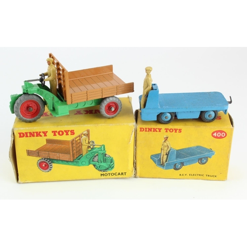 110 - Dinky Toys. Two boxed Dinky Toys, comprising 'Motocart (no. 342 - 27G) & 'B.E.V. Electric Truck (no.... 