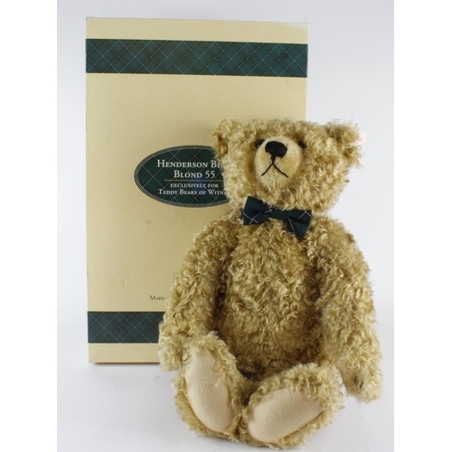 154 - Steiff Henderson Bear Blond 55, limited edition certificate present (897/2000), height 50cm approx.,... 