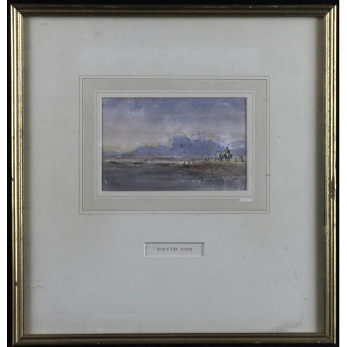 174 - Cox, David Jr (British 1809-1885). Watercolour sketch of a coastal scene. No visible signature. Fram... 