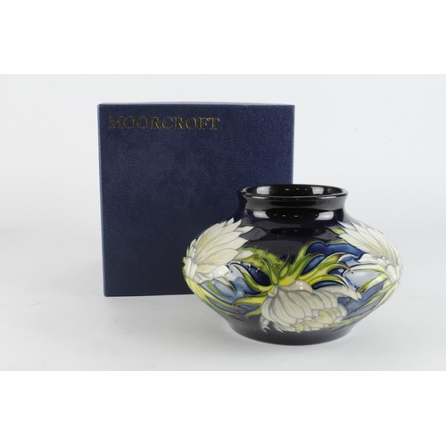 237 - Moorcroft 'Queen of the Night' squat vase signed Anji Davenport. Marked M.C.C. 1039 on base. Boxed. ... 