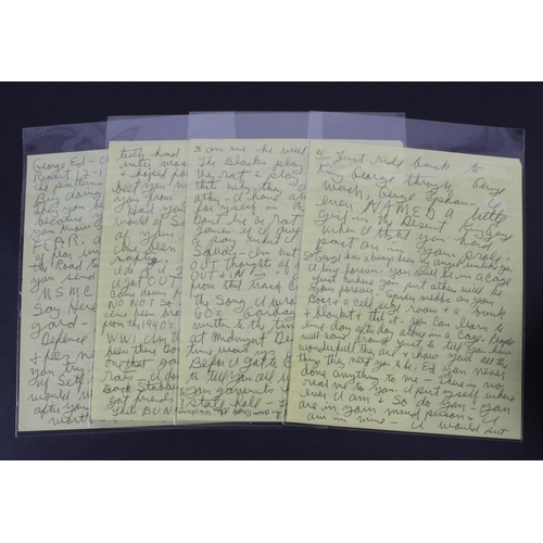 395 - Manson (Charles). An original eight sided ink manuscript letter, signed by Charles Manson, discussin... 