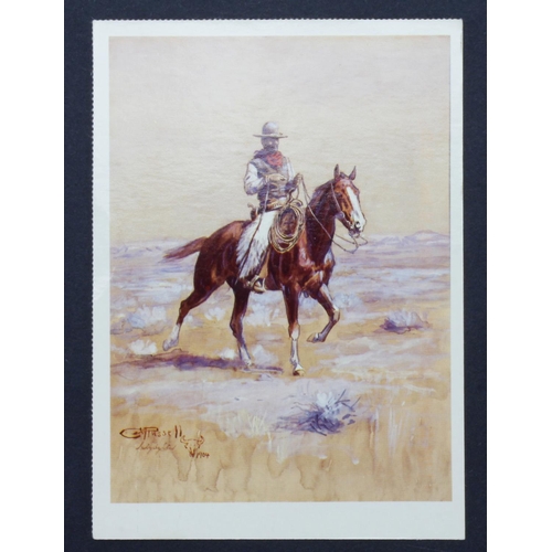 397 - Manson (Charles). An original postcard from Corcoran State Prison, depicting a cowboy on a horse, si... 