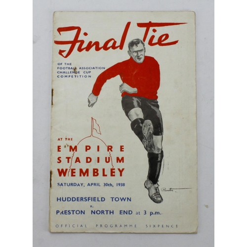 453 - Football programme - Huddersfield Town v Preston North End 30th April 1938 FA Cup Final at Wembley