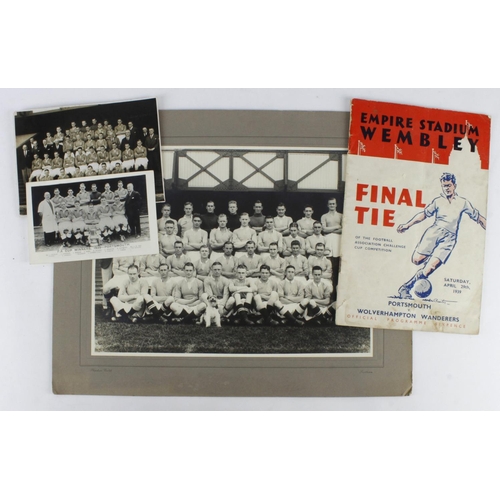 455 - Football programme - Portsmouth v Wolverhampton Wanderers 29th April 1939 FA Cup Final at Wembley, w... 