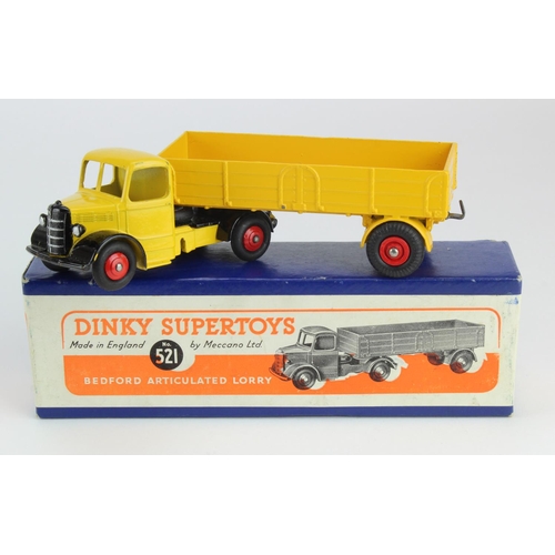 68 - Dinky Supertoys, no. 521 'Bedford Articulated Lorry', yellow with black wheel arches & red hubcaps, ... 