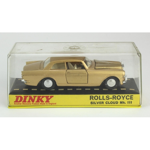 79 - Dinky Toys, no. 127 'Rolls-Royce Silver Cloud MkIII', gold, contained in original hard plastic case