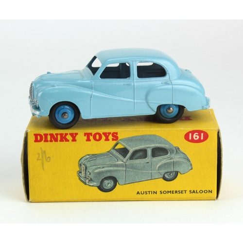 86 - Dinky Toys, no. 161 'Austin Somerset Saloon', pale blue with blue hubcaps, contained in original box