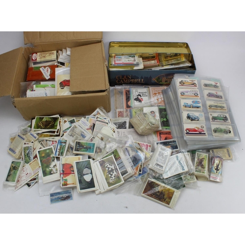 1034 - Box containing large quantity of cards, includes many modern reprint sets in pages, many part sets &... 