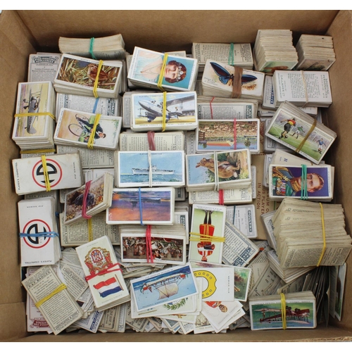 1053 - Large box of loose cigarette card sets, part sets and odds.  (1000's)