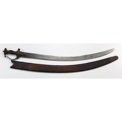 1161 - Indian Hunting Sword 19th/20th century Shamshire. Curved blade 28