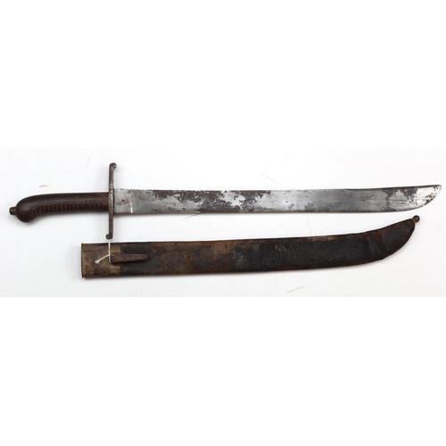 1212 - Sword 19th century unusual Prussian Infantry mans sidearm, scarce example with steel hilt, crossguar... 