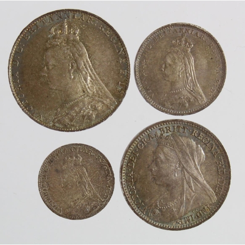 122 - Maundy: An Incomplete set 1888 (missing 3d) lightly toned aFDC, along with a single 3d 1897 also aFD... 