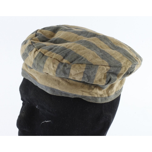 1311 - German holocaust concentration camp style prisoners cap.