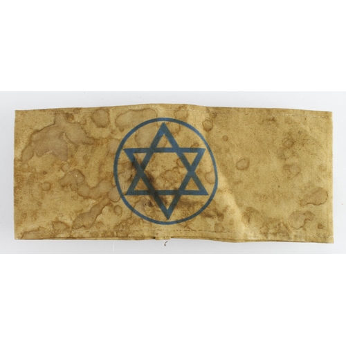 1320 - German Jewish holocaust getto / concentration camp armband heavy staining