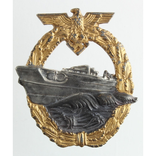 1325 - German Kriegsmarine E Boat badge 2nd type.