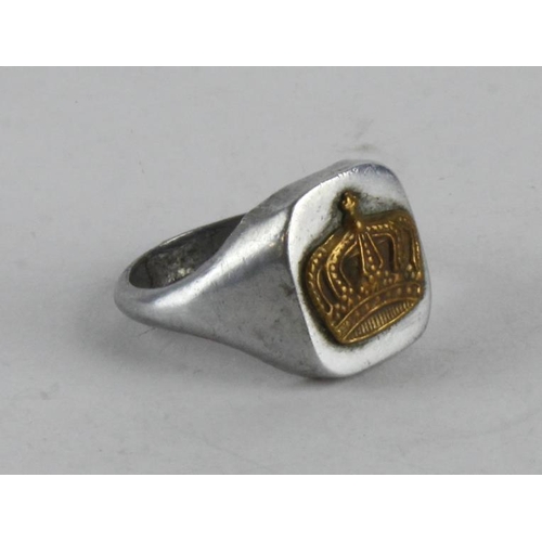 1562 - Imperial German trench made mans finger ring.