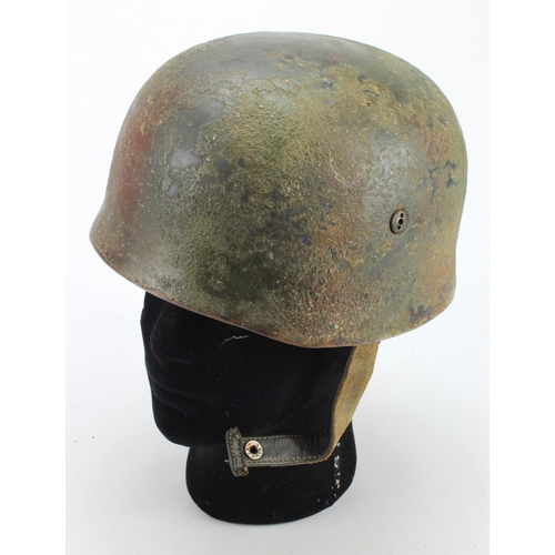 1567 - Movie Prop German Fallschirmjäger (Paratrooper) Helmet. Painted in a Normandy theme, reputedly used ... 