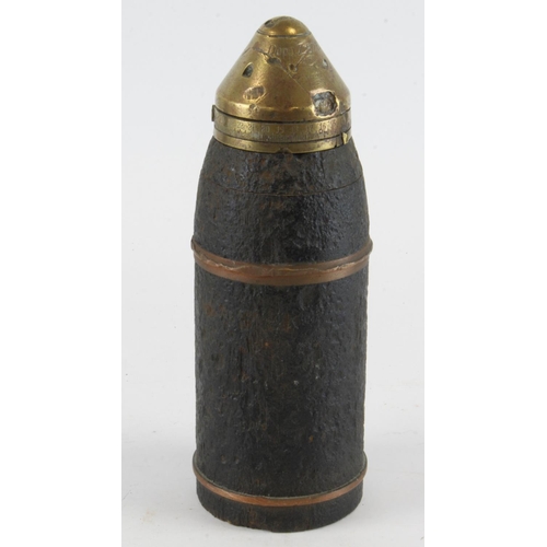 1569 - WW1 German 88mm shrapnel shell head. Inert deactivated.