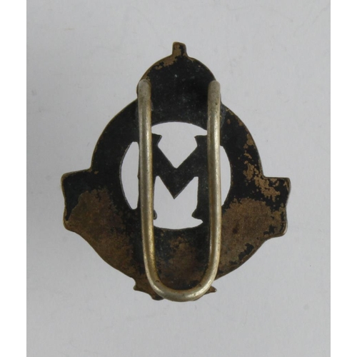 1625 - Badge WW1 Queen Mary's Workshop, Brighton, Sussex brass & enamel badge - This workshop was establish... 