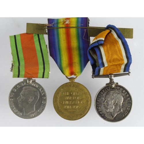 1685 - BWM & Victory Medal (3711 Pte A Johnson R.Lanc.R) + Defence Medal.  (3)