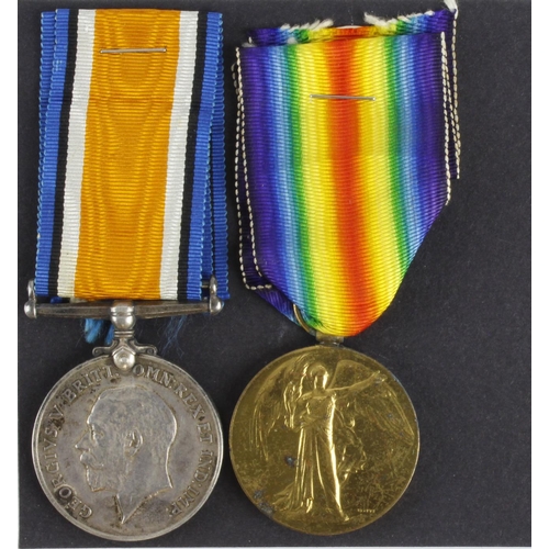 1706 - BWM & Victory Medal to 71149 Pte W C Bayliss Devon Regt. Wounded.  (2)