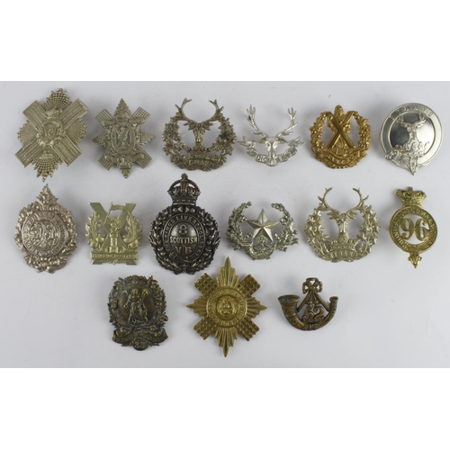 1737 - Cap badges various Scottish and ROF  (15)