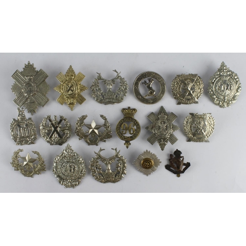 1738 - Cap badges various Scottish, Irish and ROF  (17)