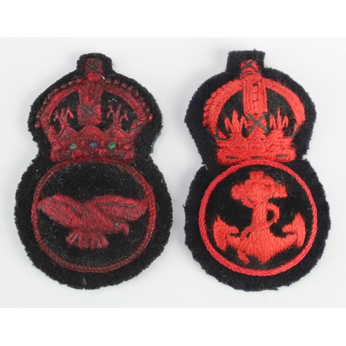 1753 - Cloth Badges: R.N.A.S. - Royal Naval Air Service Petty Officer WW1 Cap badges - Transferred from Gen... 