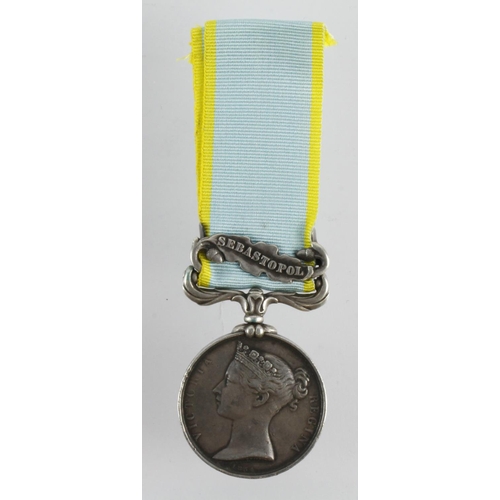 1760 - Crimea Medal 1854 with Sebastopol clasp, regimentally impressed (No.2578 John Martin 71st Hd Lt Infy... 