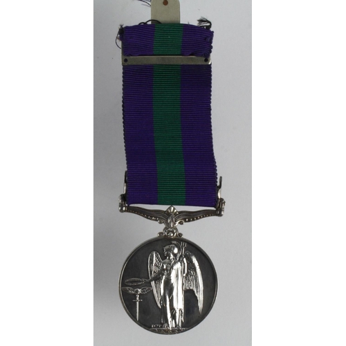 1797 - GSM GVI with Palestine 1945-48 clasp (14187408 L.Cpl P.Cooper 4/7 D.G.).