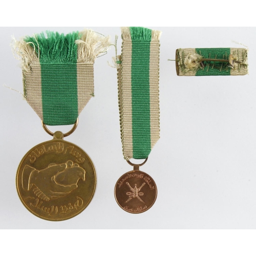 1917 - Oman Peace Medal and miniature.