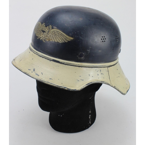 2164 - WW2 German Luftshutz (Air Raid Police) Captains Helmet. Rare