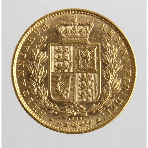 23 - Sovereign 1872 (shield back) die no. 32 GVF