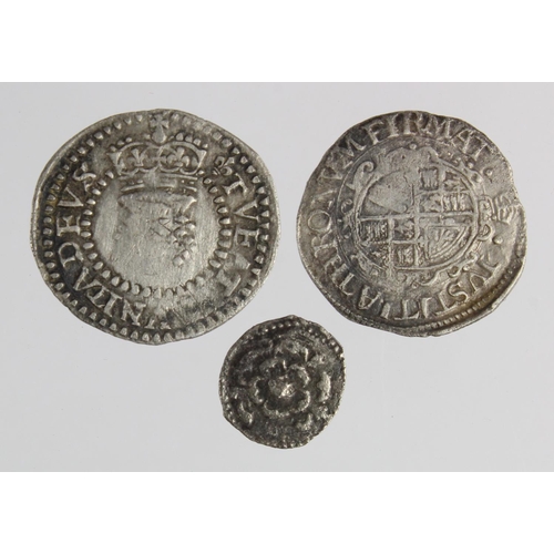 361 - Stuart silver minors (3): James I Halfgroat mm. lis, no stops rev: Third Coinage, S.2671, GF, weak i... 