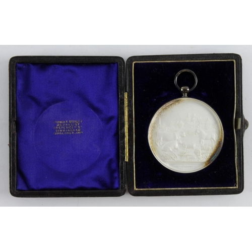 588 - Agricultural Medal silver d.48mm, weight 56.4g. Manchester & Liverpool Agr Society, H R Marsden for ... 