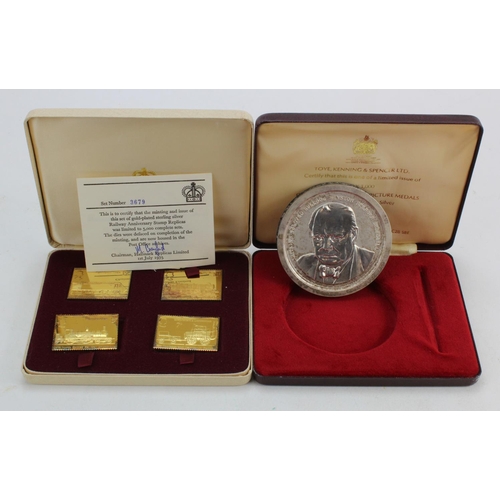 603 - Commemorative Medals & Ingots (5): Toye, Kenning & Spencer Ltd: Churchill Centenary Picture Medal, s... 