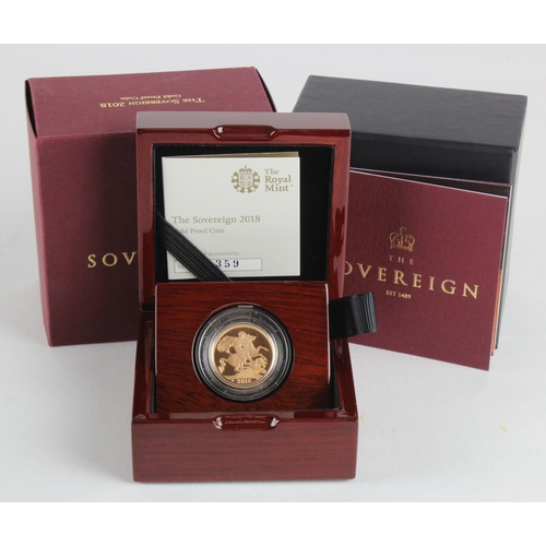 62 - Sovereign 2018 Proof FDC boxed as issued