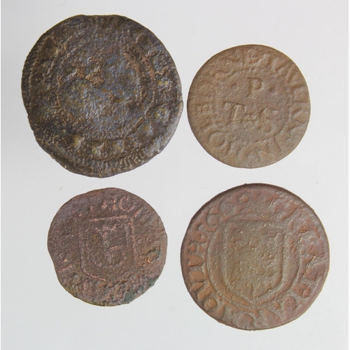 657 - Tokens, 17thC Norfolk, London etc (4): Lynn Regis (Kings Lynn) Thomas Warwick 1/4d W84 Fair; Great Y... 