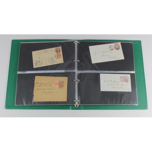 718 - GB - green binder of Postal History, Pre Stamp onwards  (Qty)
