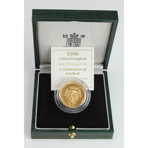 72 - Two Pounds 1996 gold proof FDC boxed as issued