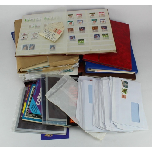 733 - GB - modern accumulation of mixed stamps, several FDC's in Post Office Album. Approx 175 vfu/um sets... 