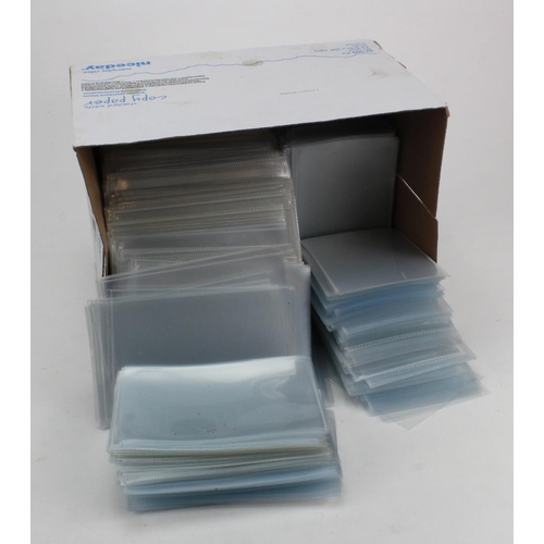 894 - Accessories. Box of postcard sleeves, golden-age size, mostly as new, no stickers or writing (approx... 