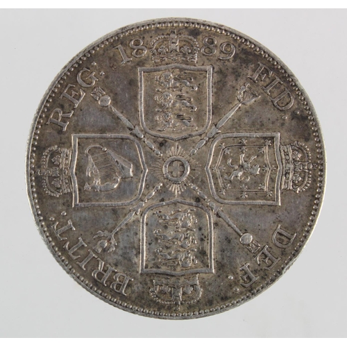 91 - Double Florin 1889 (Inv 1) VF or better