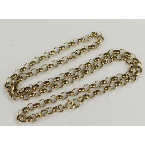 585 - 9ct yellow gold belcher chain, width 5.5mm, length 24