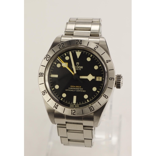 707 - Gents stainless steel cased Tudor Black Bay wristwatch, ref 79470 (Purchased June 2022). On a stainl... 