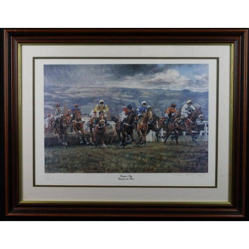 859 - Horses/sporting interest. Two limited edition prints by David Dent (British b.1959) Both featuring P... 