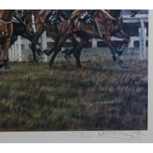 859 - Horses/sporting interest. Two limited edition prints by David Dent (British b.1959) Both featuring P... 