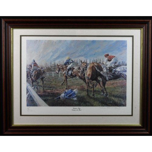 859 - Horses/sporting interest. Two limited edition prints by David Dent (British b.1959) Both featuring P... 