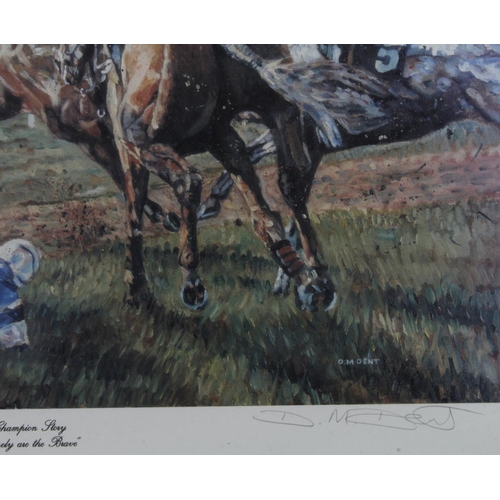 859 - Horses/sporting interest. Two limited edition prints by David Dent (British b.1959) Both featuring P... 