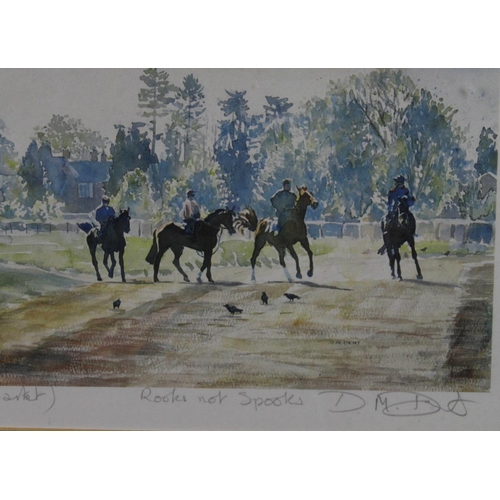 860 - Horses/sporting interest. Two prints by David Dent (British b.1959) The first, limited edition numbe... 